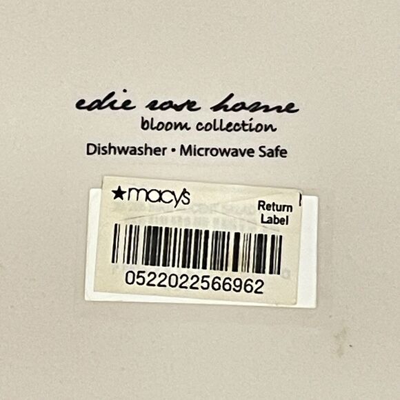 ~ Macy's "Edie Rose Home" Bird Butterfly Accent Salad Plate 9" Bloom Collection~ - Picture 8 of 11